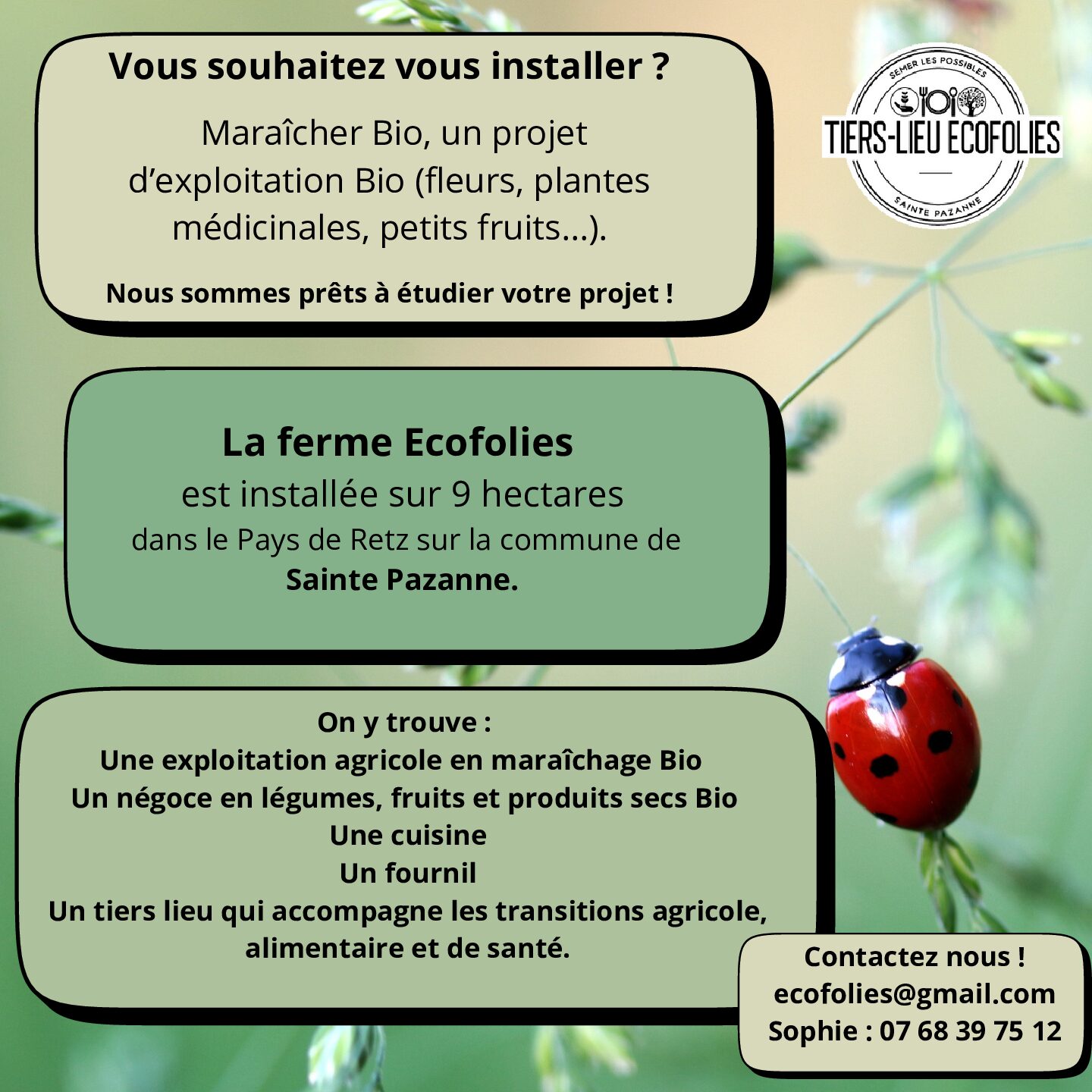APPEL A CANDIDATURE INSTALLATION