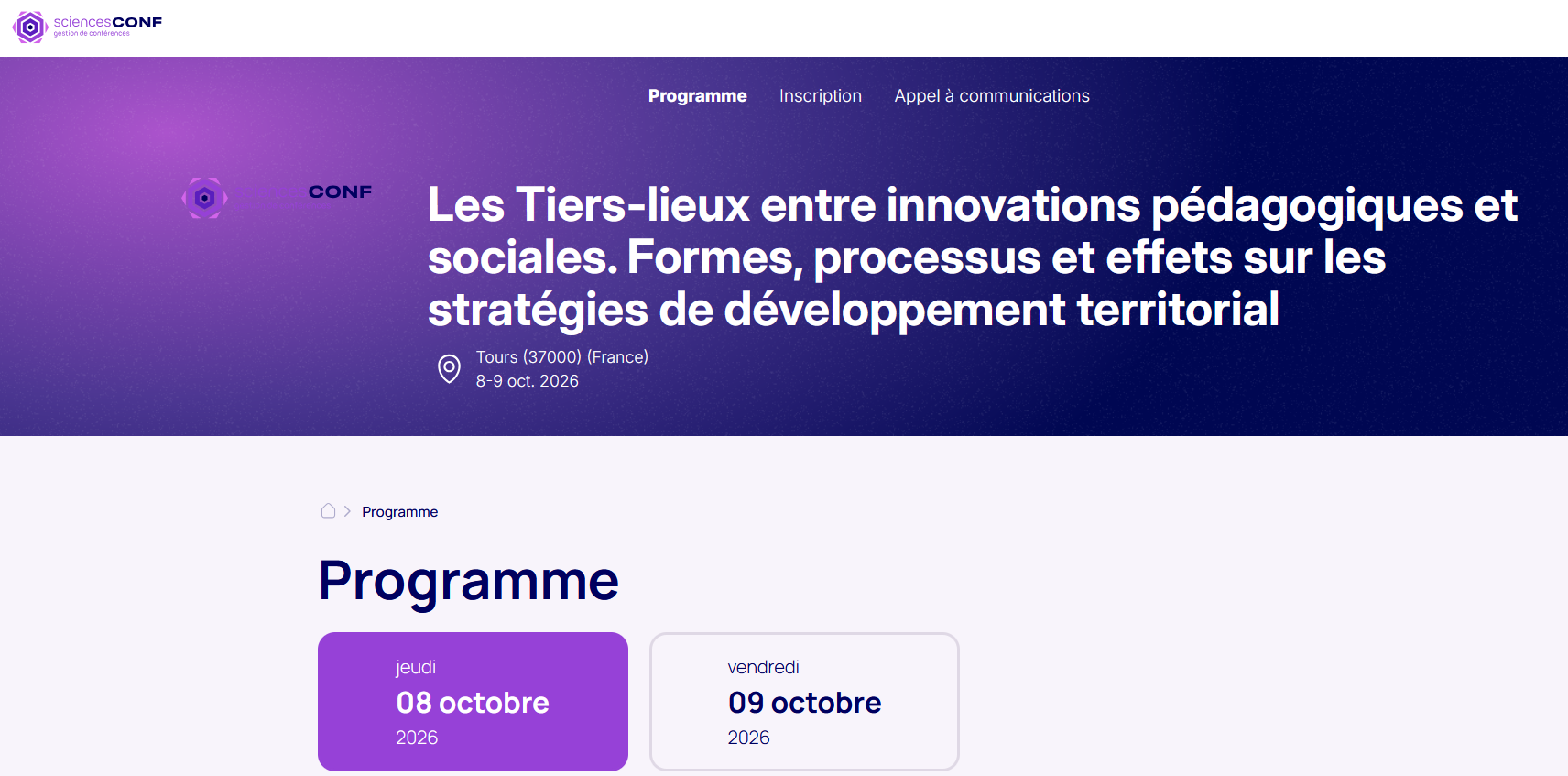COLLOQUE Les Tiers-lieux entre innovations pédagogiques et sociales – TOURS